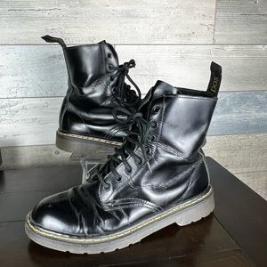 DOX™"Prescription for Comfort" Woman's Black Leather Combat Style Boot Size US 9